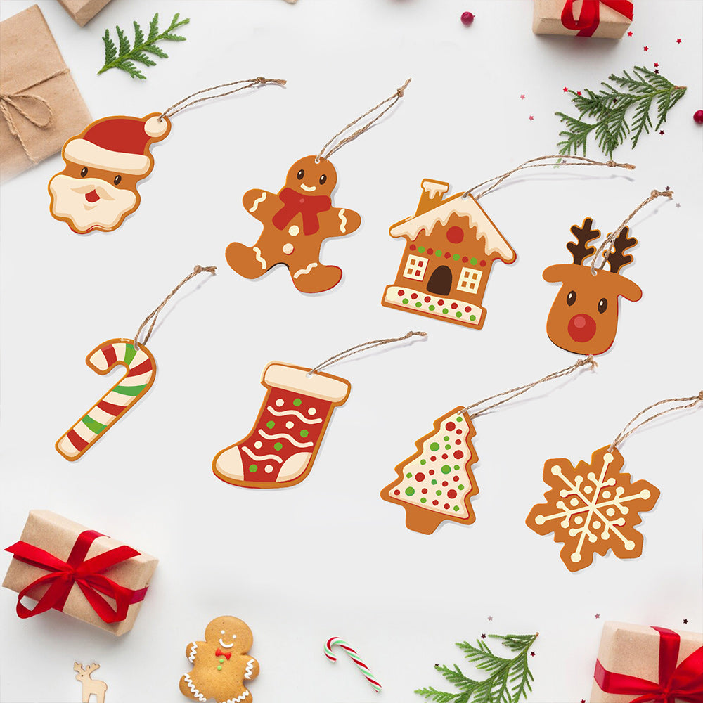 8 Pièces Peinture par Numéros Décoration de Noël | Set Biscuits de Noël