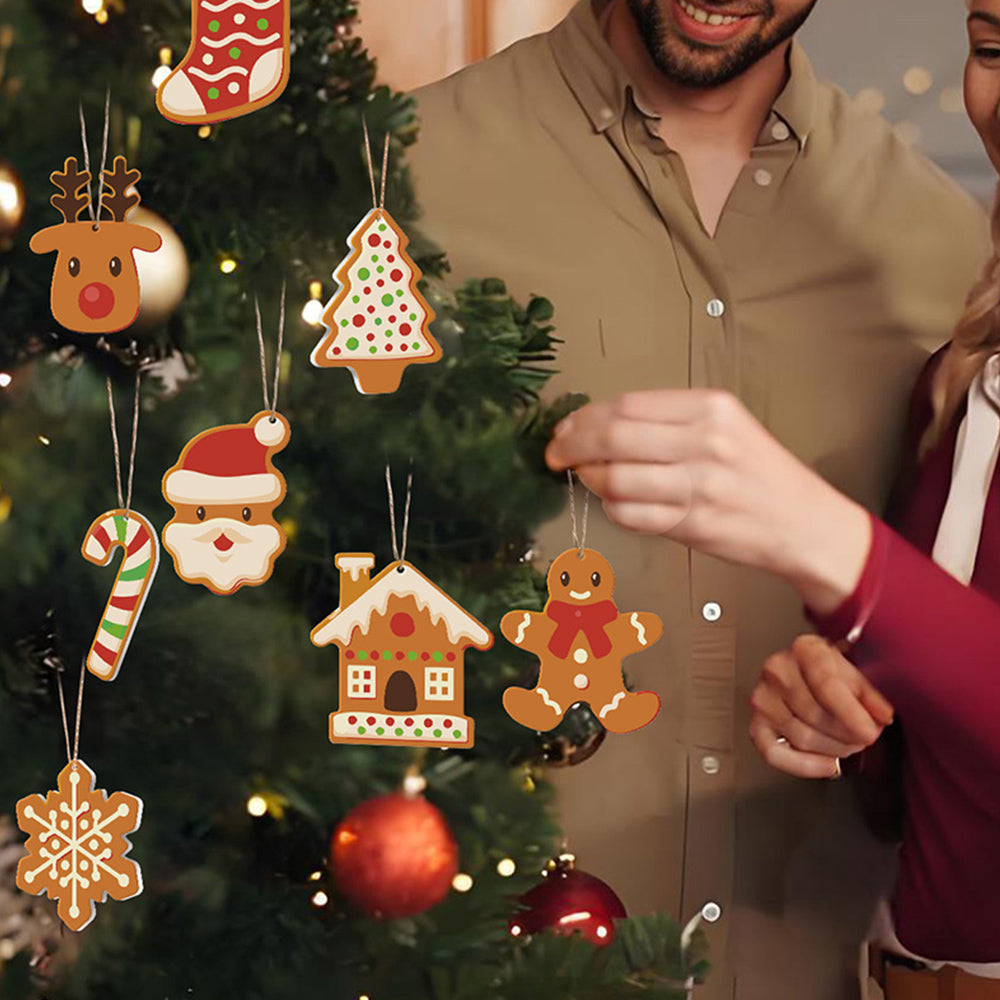 8 Pièces Peinture par Numéros Décoration de Noël | Set Biscuits de Noël
