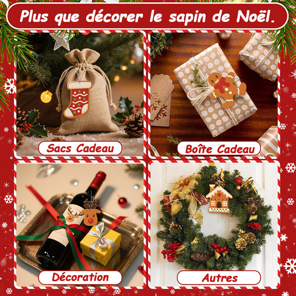 8 Pièces Peinture par Numéros Décoration de Noël | Set Biscuits de Noël