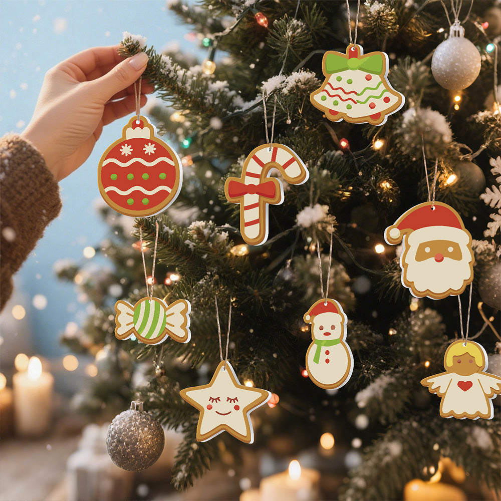 8 Pièces Peinture par Numéros Décoration de Noël | Set Bonbon et Bonhomme de Neige