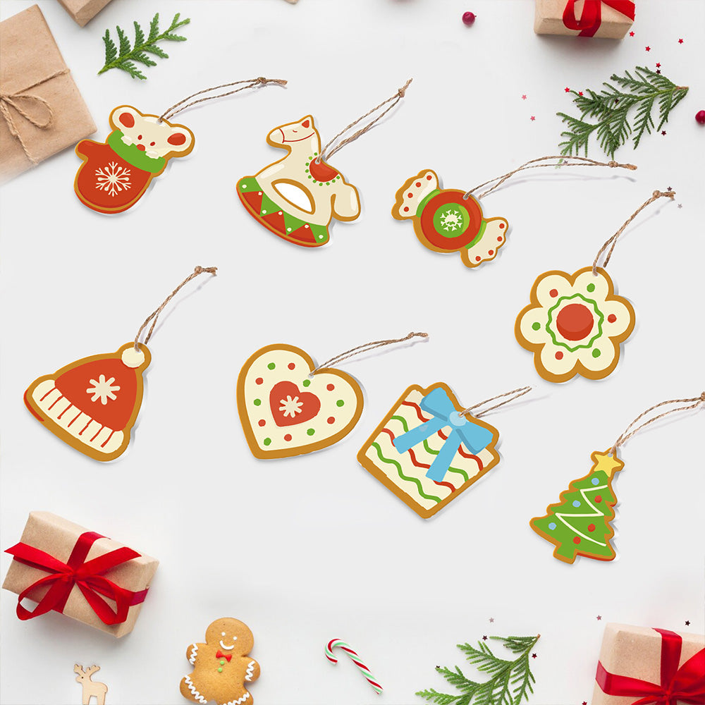 8 Pièces Peinture par Numéros Décoration de Noël | Set Bonbon et Cheval de Troie