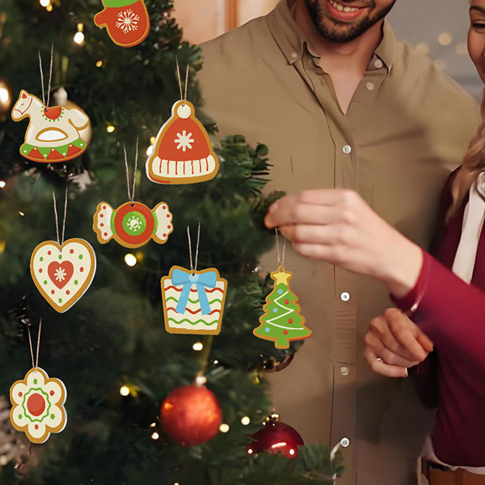 8 Pièces Peinture par Numéros Décoration de Noël | Set Bonbon et Cheval de Troie
