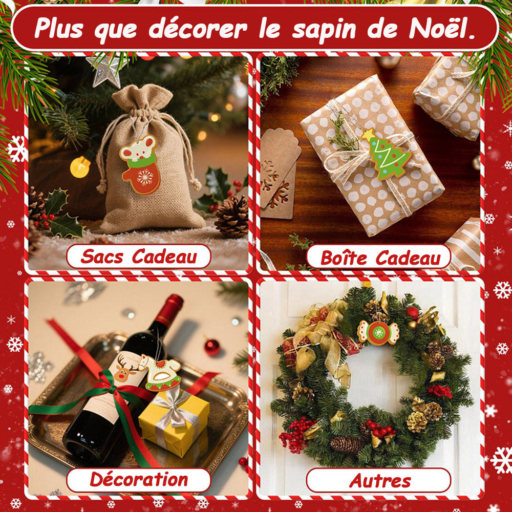 8 Pièces Peinture par Numéros Décoration de Noël | Set Bonbon et Cheval de Troie