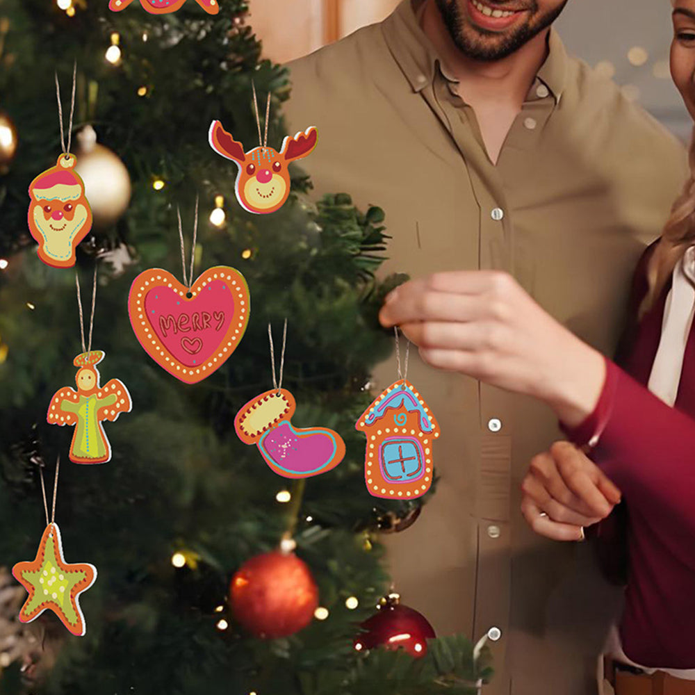 8 Pièces Peinture par Numéros Décoration de Noël | Set Bonbon et Cœur