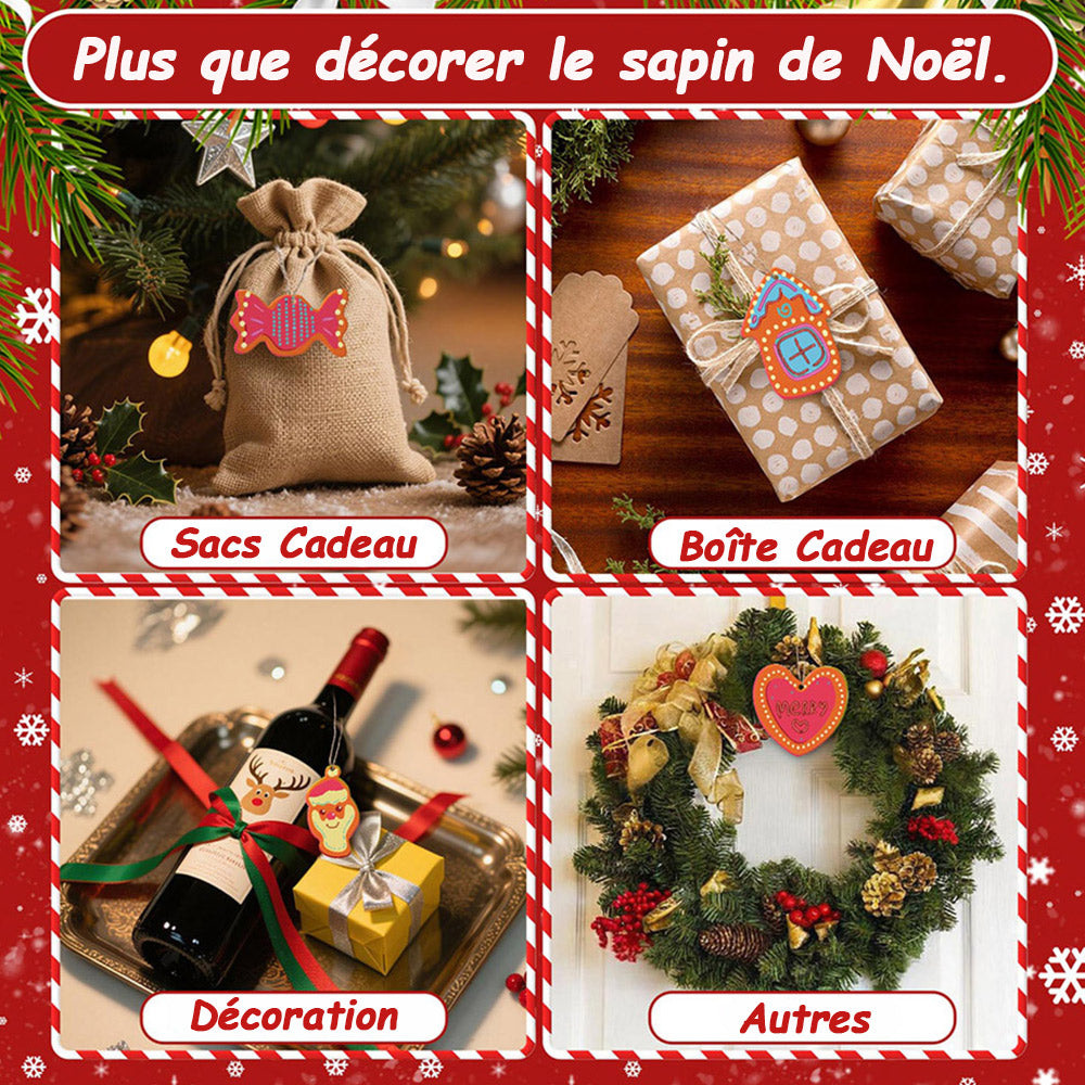 8 Pièces Peinture par Numéros Décoration de Noël | Set Bonbon et Cœur