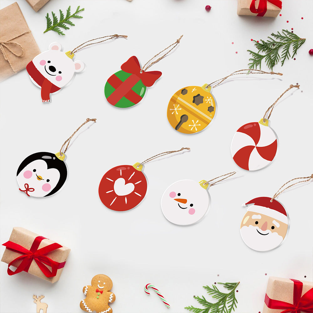8 Pièces Peinture par Numéros Décoration de Noël | Set Cadeau et Animaux