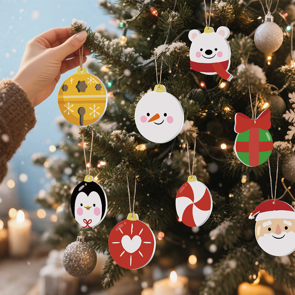8 Pièces Peinture par Numéros Décoration de Noël | Set Cadeau et Animaux