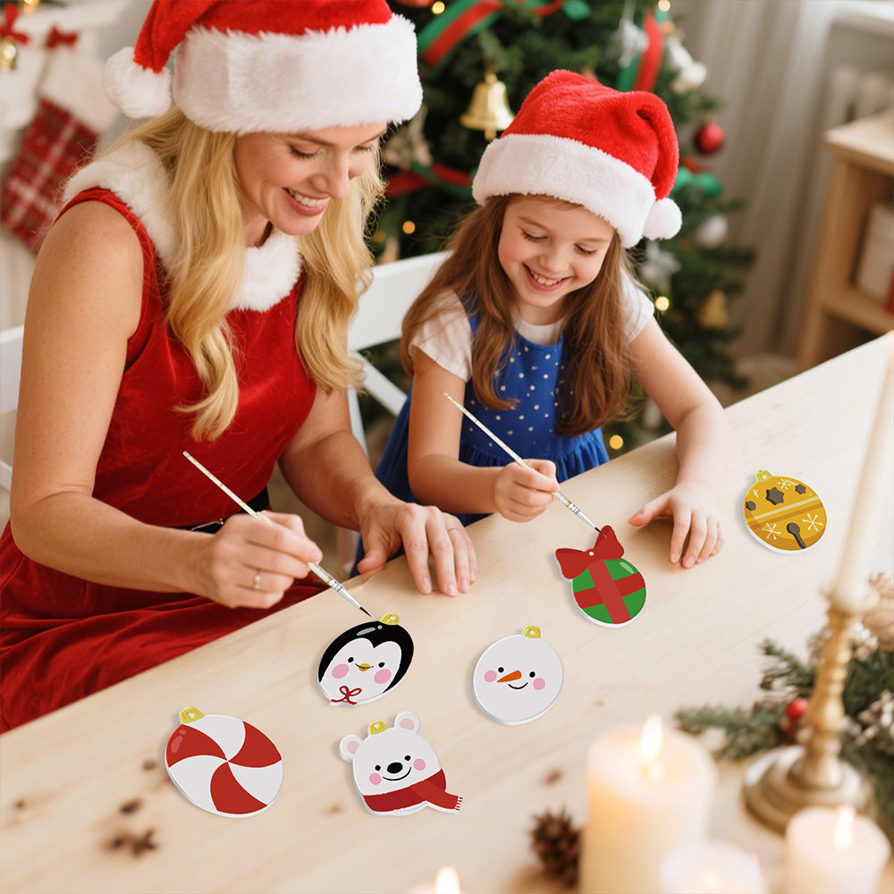 8 Pièces Peinture par Numéros Décoration de Noël | Set Cadeau et Animaux