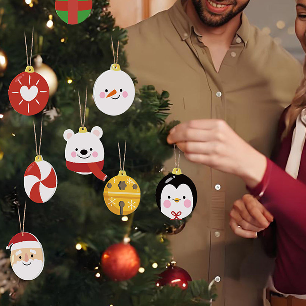 8 Pièces Peinture par Numéros Décoration de Noël | Set Cadeau et Animaux
