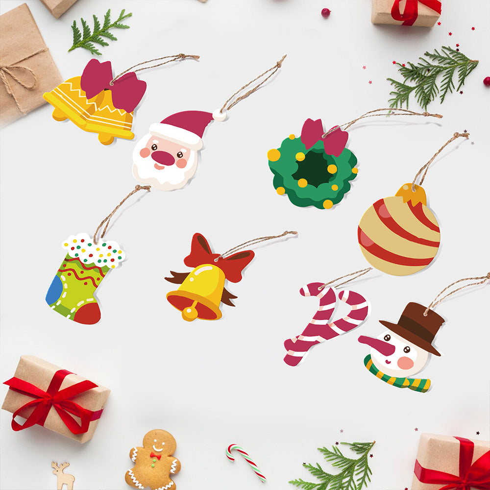 8 Pièces Peinture par Numéros Décoration de Noël | Set Cloches de Noël