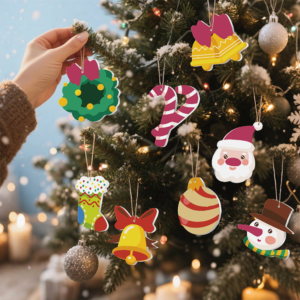 8 Pièces Peinture par Numéros Décoration de Noël | Set Cloches de Noël