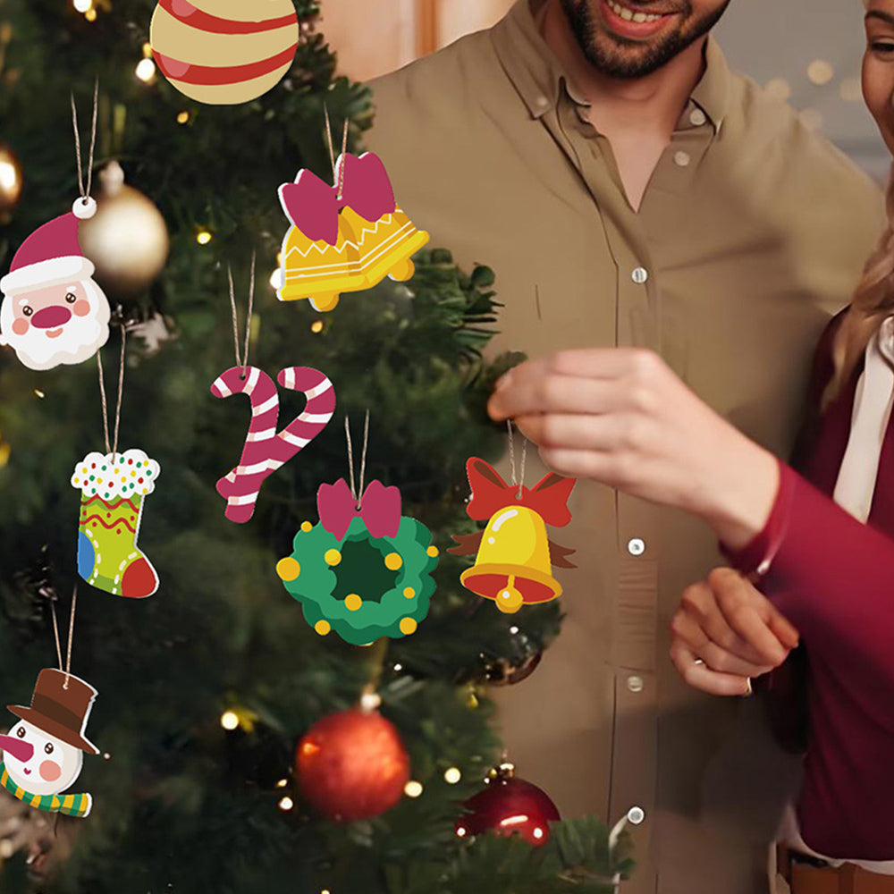 8 Pièces Peinture par Numéros Décoration de Noël | Set Cloches de Noël