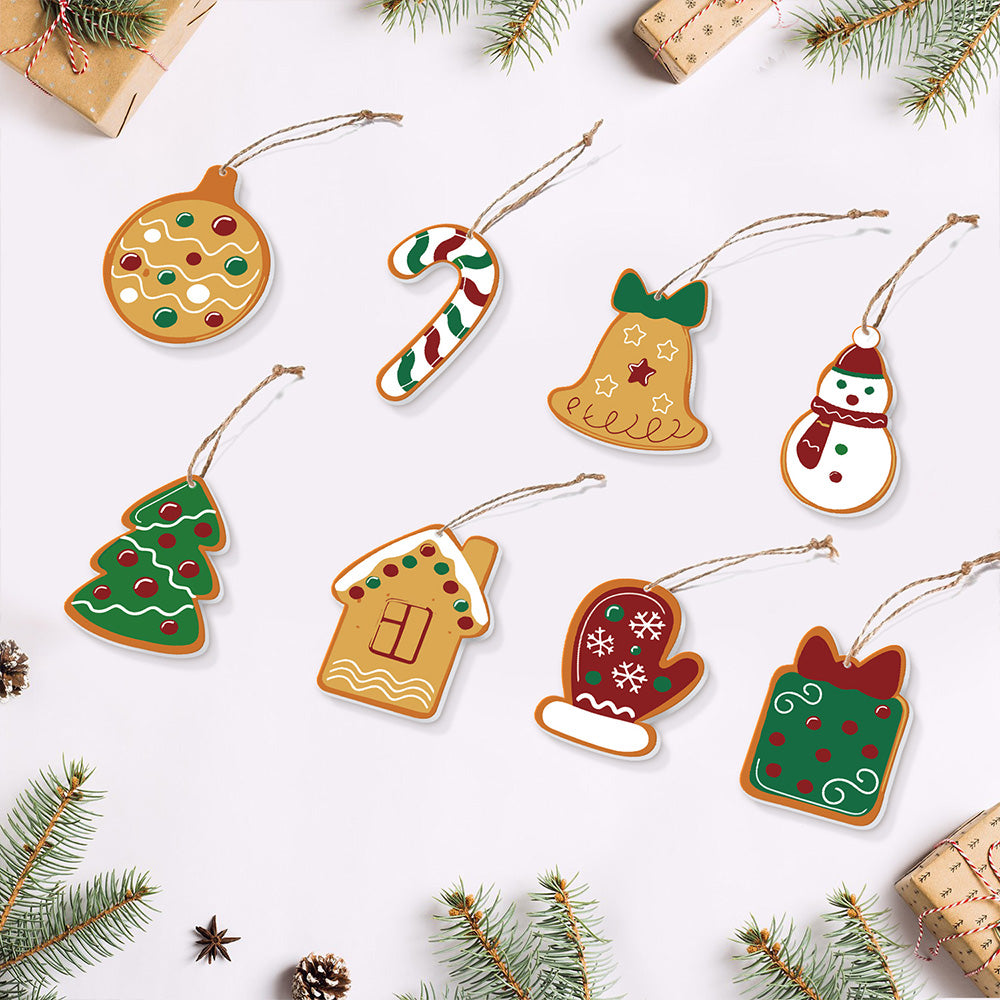 8 Pièces Peinture par Numéros Décoration de Noël | Set Cloches et Gants