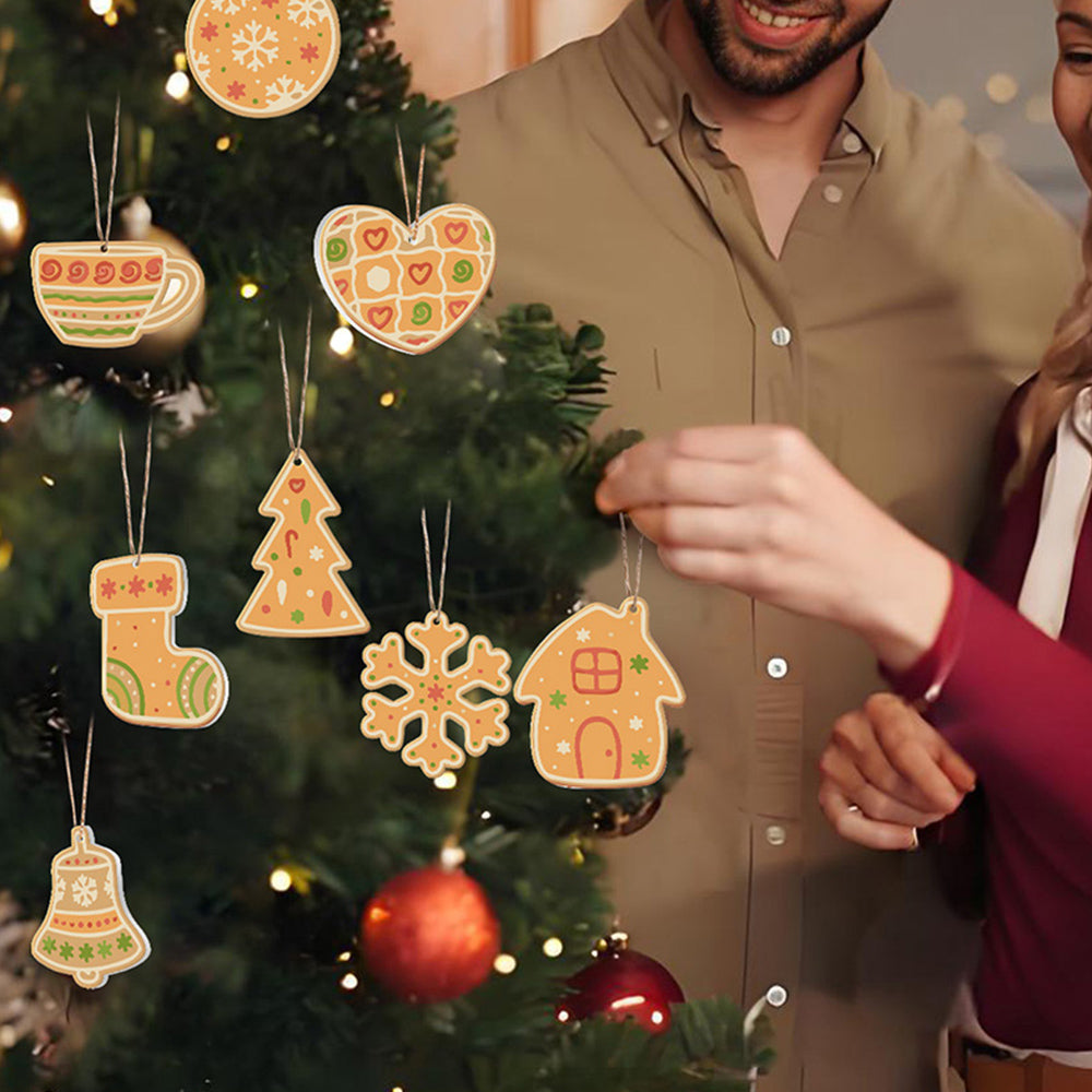 8 Pièces Peinture par Numéros Décoration de Noël | Set Décoration Orange