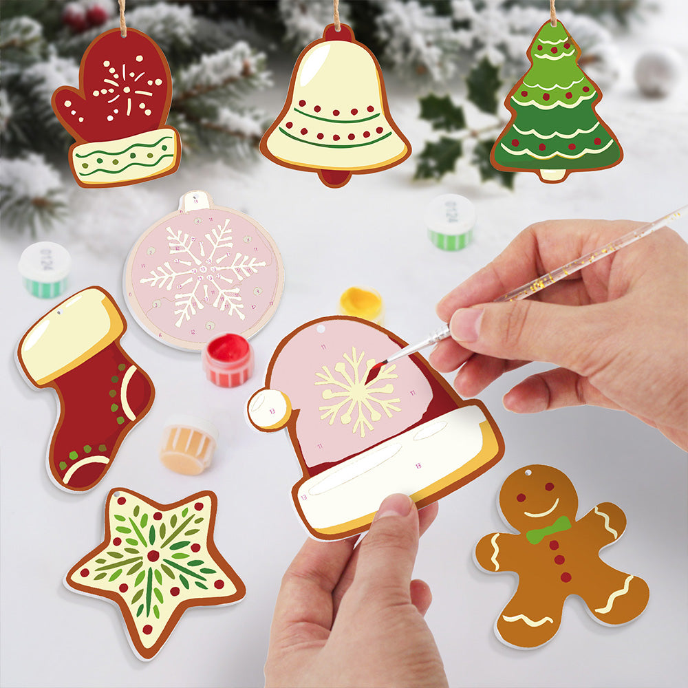 8 Pièces Peinture par Numéros Décoration de Noël | Set Équipement d'Hiver