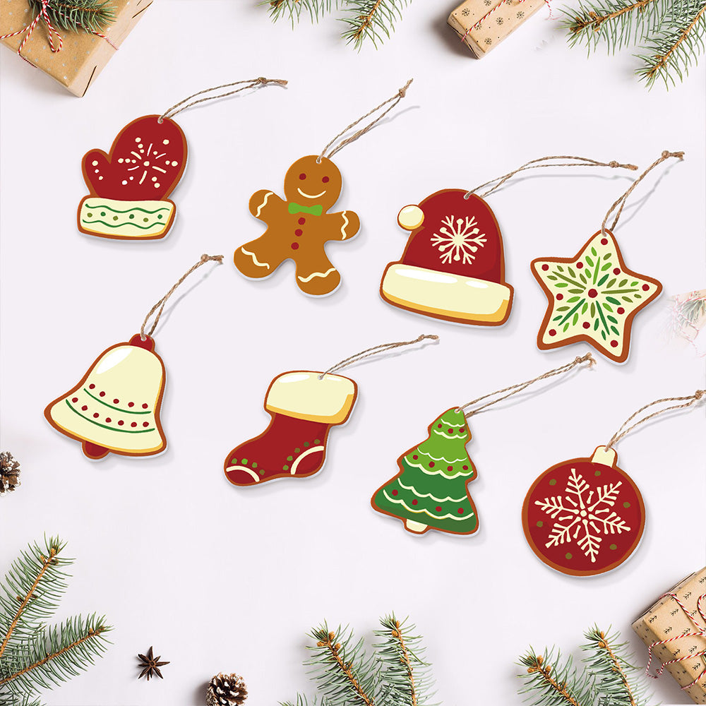 8 Pièces Peinture par Numéros Décoration de Noël | Set Équipement d'Hiver
