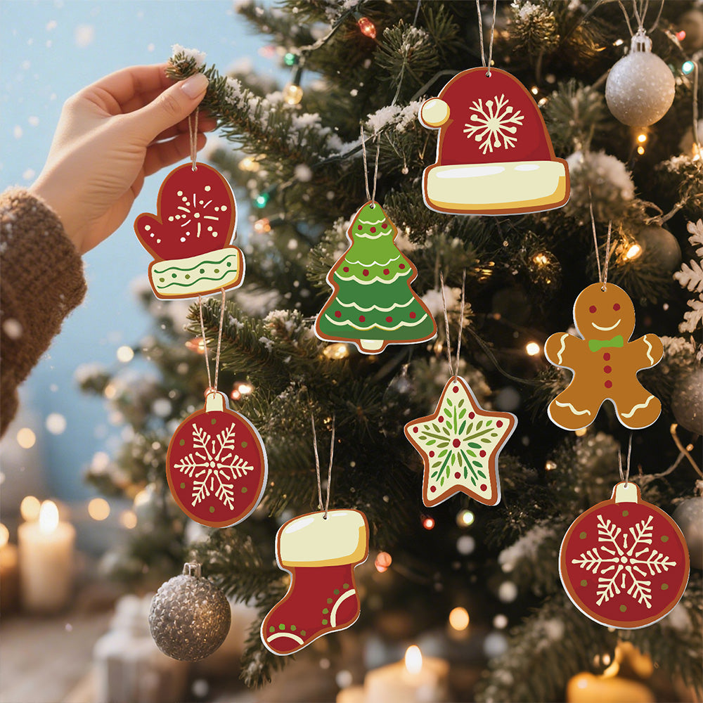 8 Pièces Peinture par Numéros Décoration de Noël | Set Équipement d'Hiver