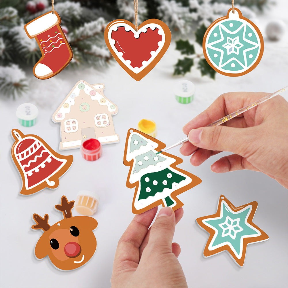 8 Pièces Peinture par Numéros Décoration de Noël | Set Étoile Magique de Noël