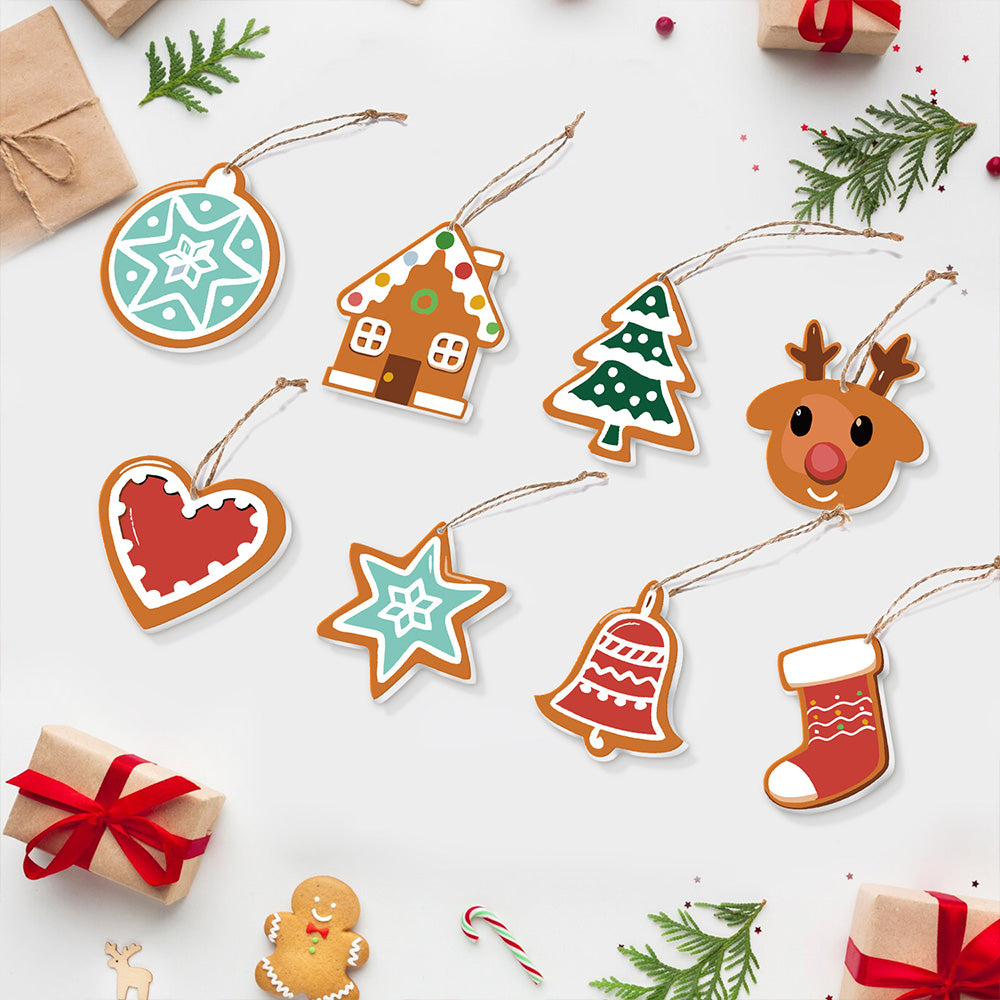8 Pièces Peinture par Numéros Décoration de Noël | Set Étoile Magique de Noël