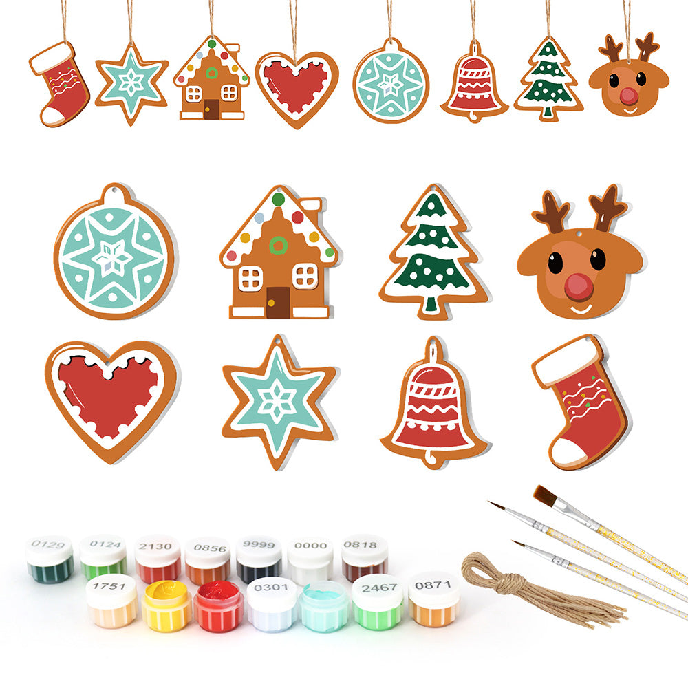 8 Pièces Peinture par Numéros Décoration de Noël | Set Étoile Magique de Noël