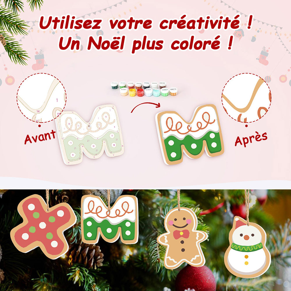 8 Pièces Peinture par Numéros Décoration de Noël | Set Lettres de Noël