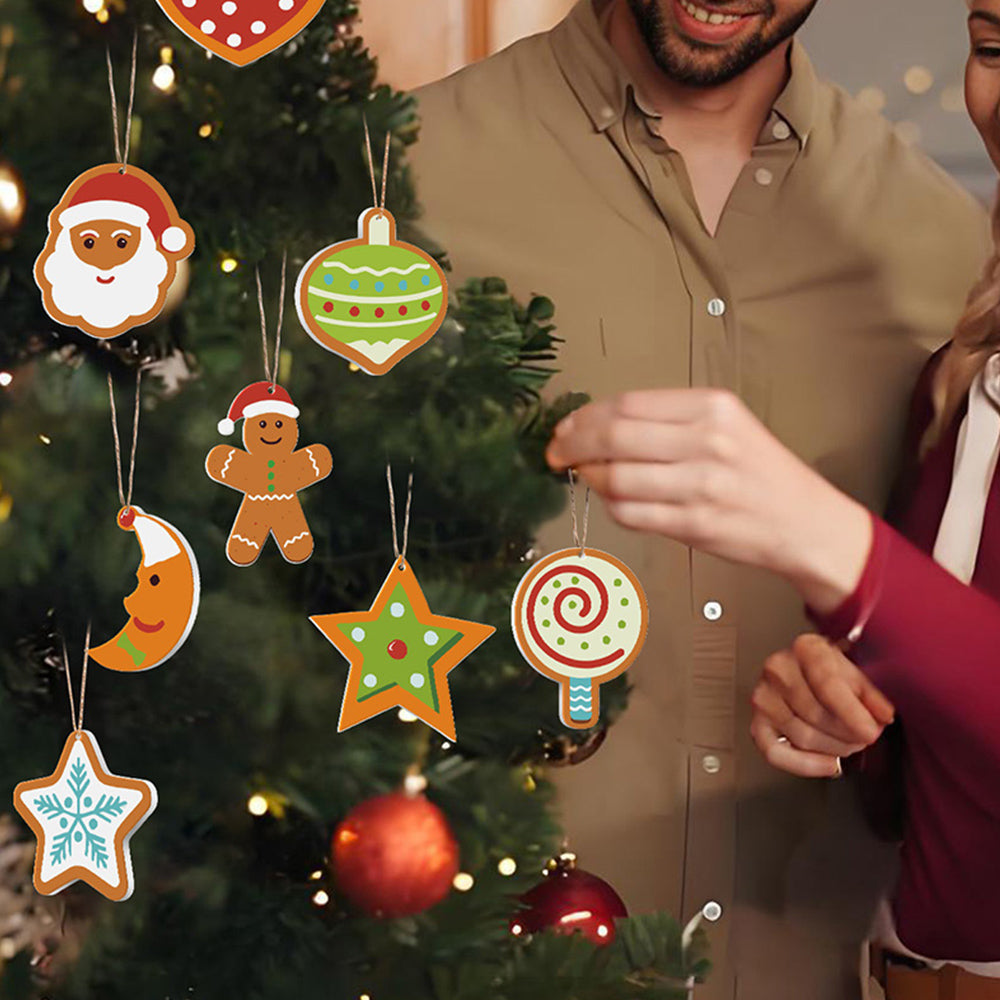 8 Pièces Peinture par Numéros Décoration de Noël | Set Lune et Étoiles