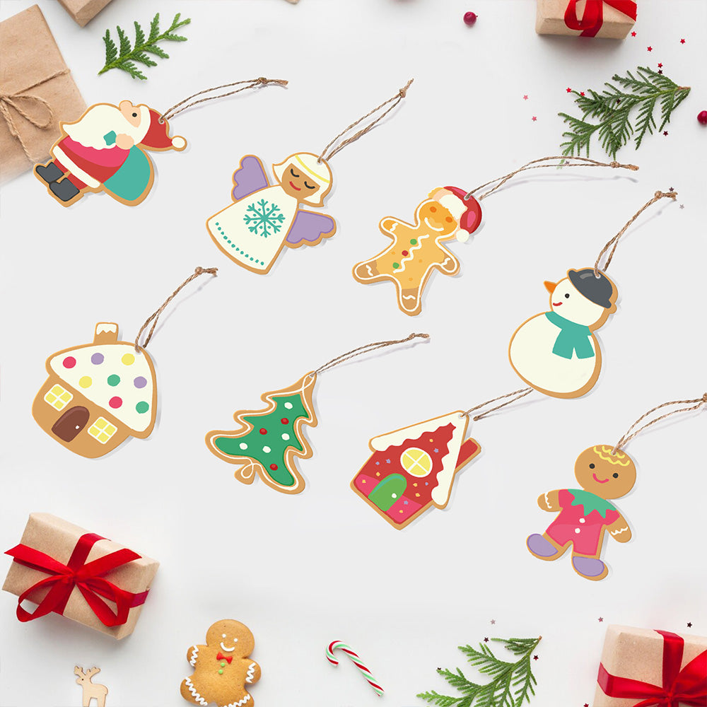 8 Pièces Peinture par Numéros Décoration de Noël | Set Père Noël et Ange