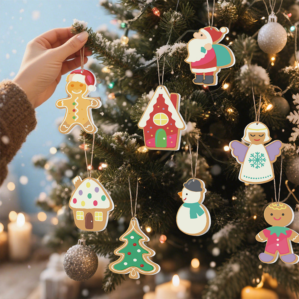 8 Pièces Peinture par Numéros Décoration de Noël | Set Père Noël et Ange