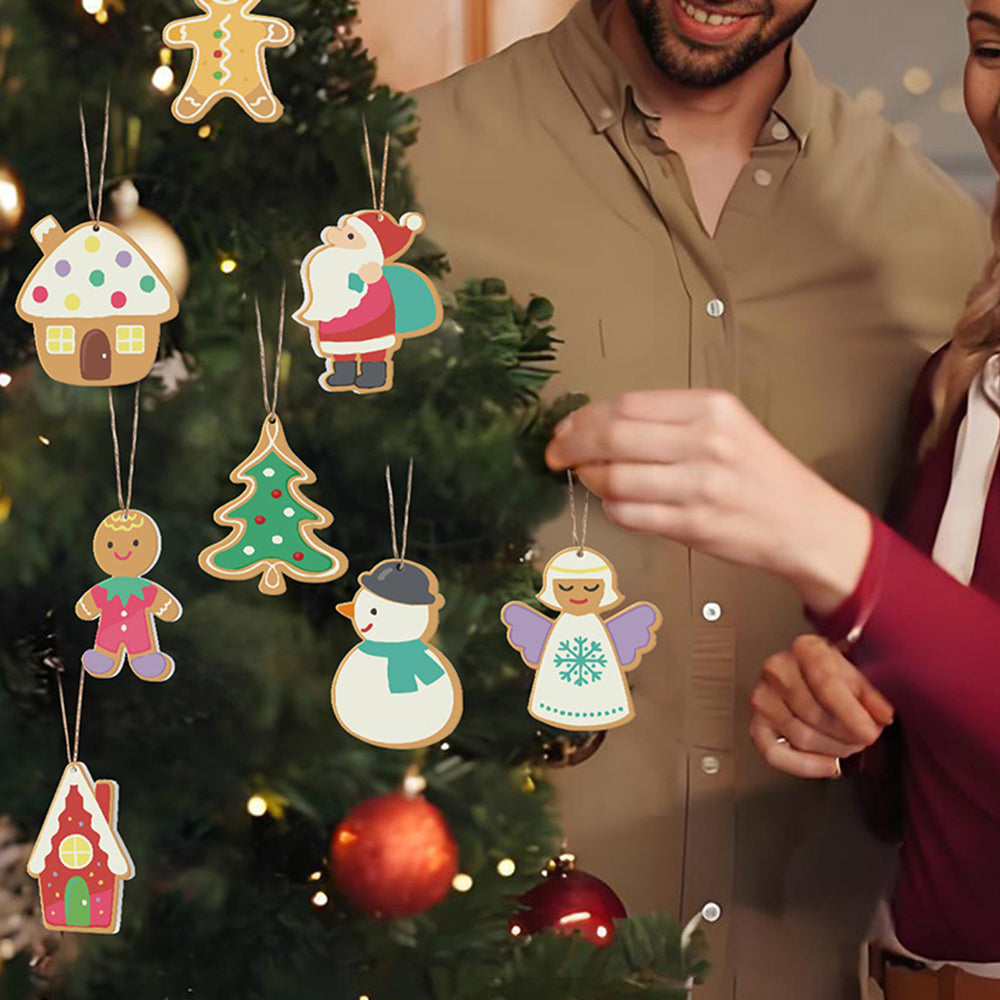 8 Pièces Peinture par Numéros Décoration de Noël | Set Père Noël et Ange