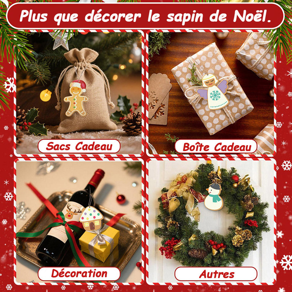 8 Pièces Peinture par Numéros Décoration de Noël | Set Père Noël et Ange