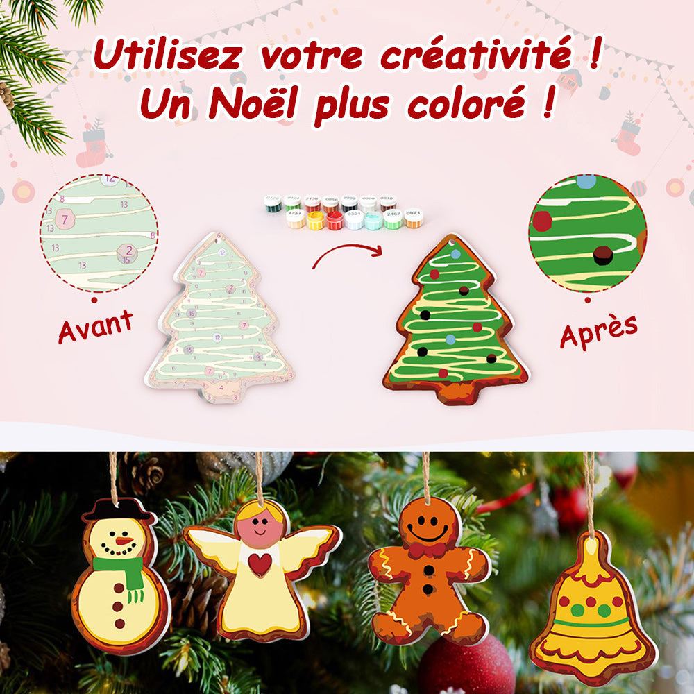 8 Pièces Peinture par Numéros Décoration de Noël | Set Veille de Noël