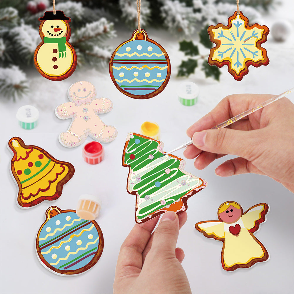 8 Pièces Peinture par Numéros Décoration de Noël | Set Veille de Noël