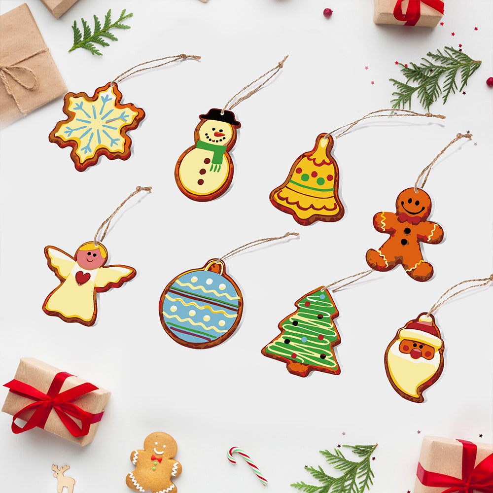 8 Pièces Peinture par Numéros Décoration de Noël | Set Veille de Noël
