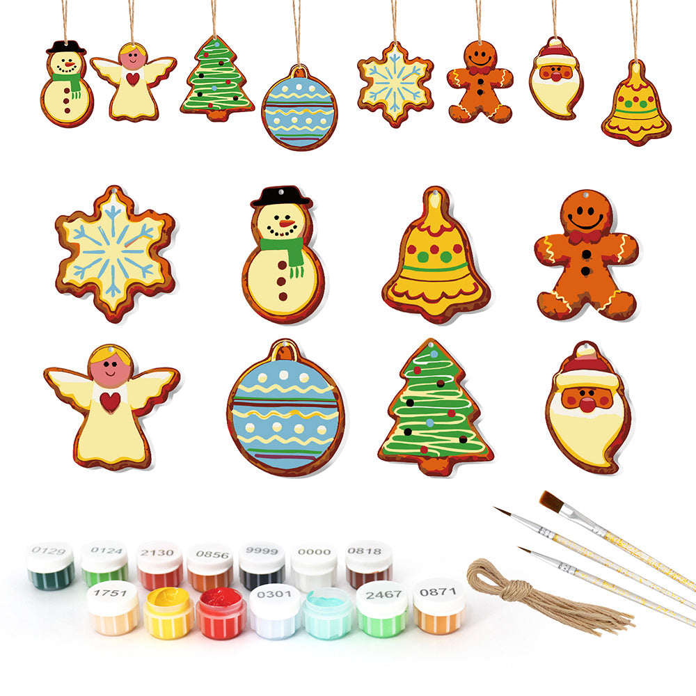 8 Pièces Peinture par Numéros Décoration de Noël | Set Veille de Noël