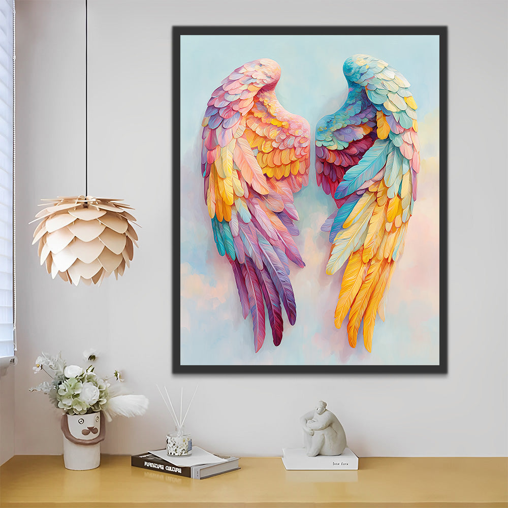 Ailes de Plumes Colorées Peinture par Numéros