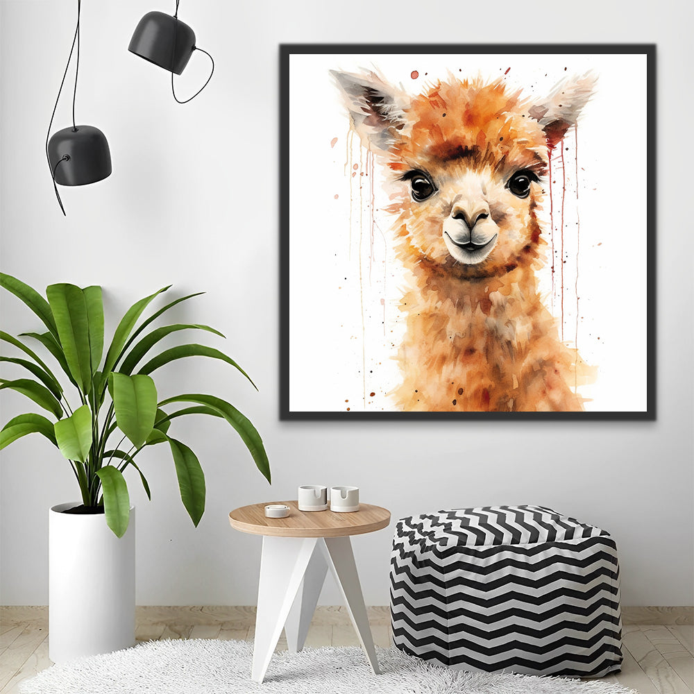 Alpaca Adorable Peinture par Numéros