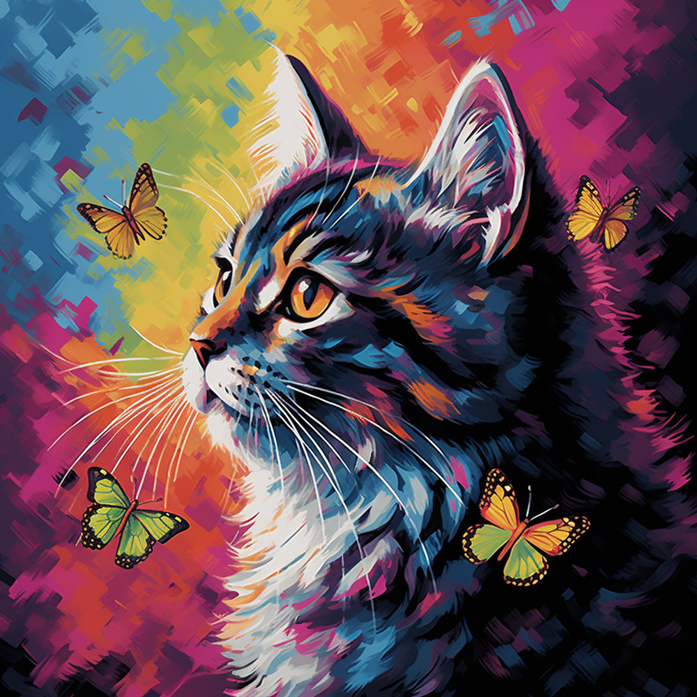Animal Chat Peinture par Numéros PBNLOMAYF46
