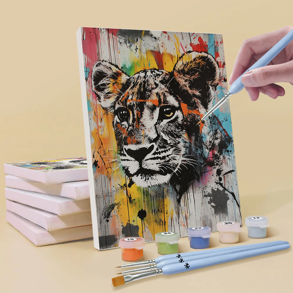 Animaux Graffiti Divers 6 Mini Peintures par Numéros