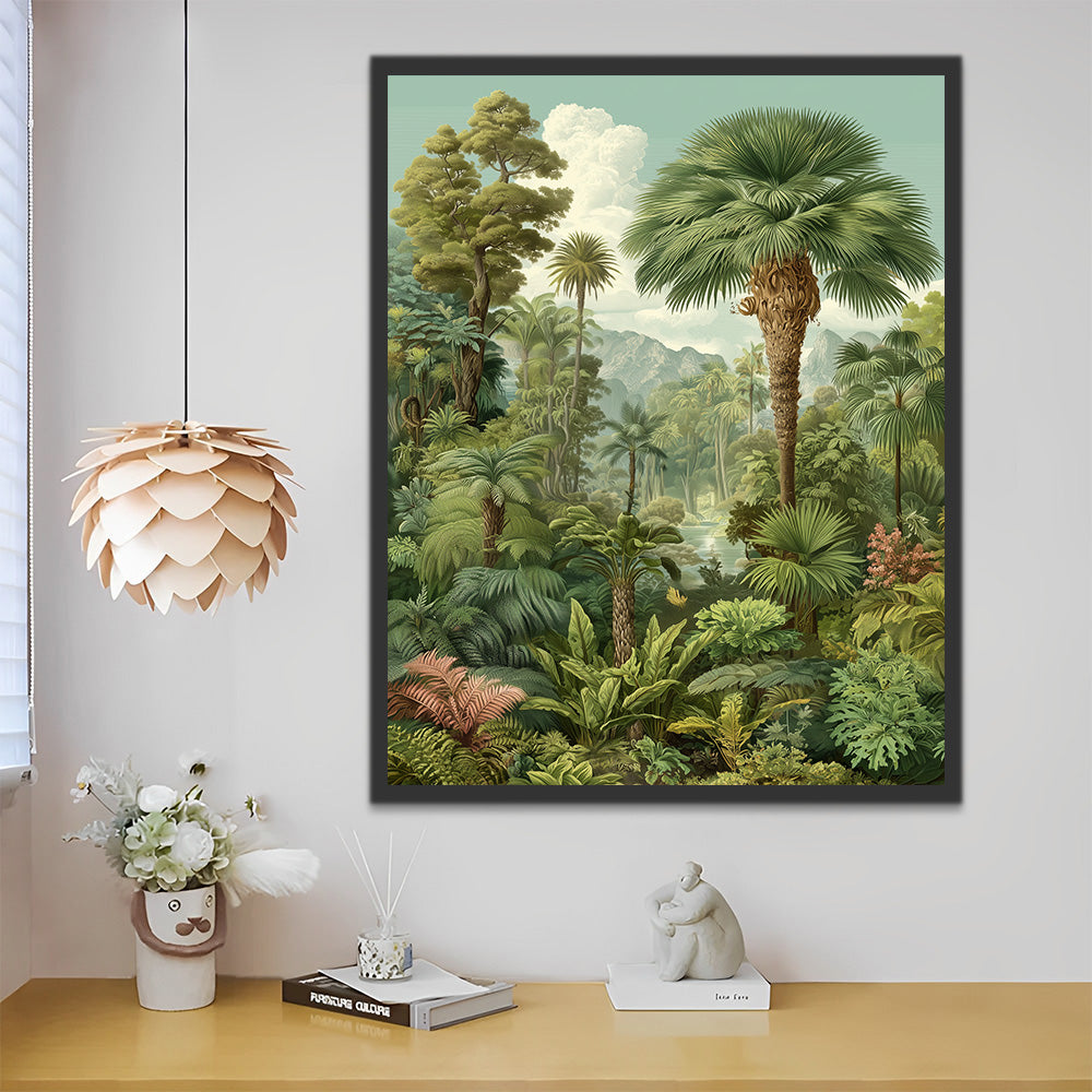 Arbres Géants dans la Jungle Dense Peinture par Numéros