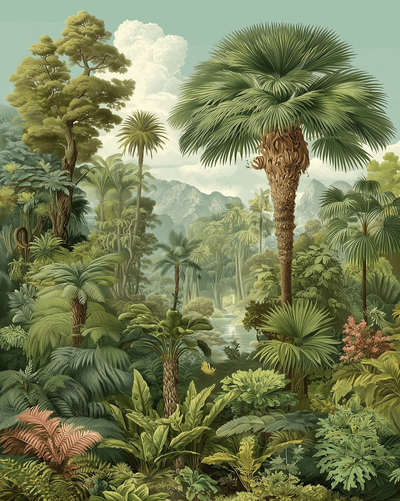 Arbres Géants dans la Jungle Dense Peinture par Numéros