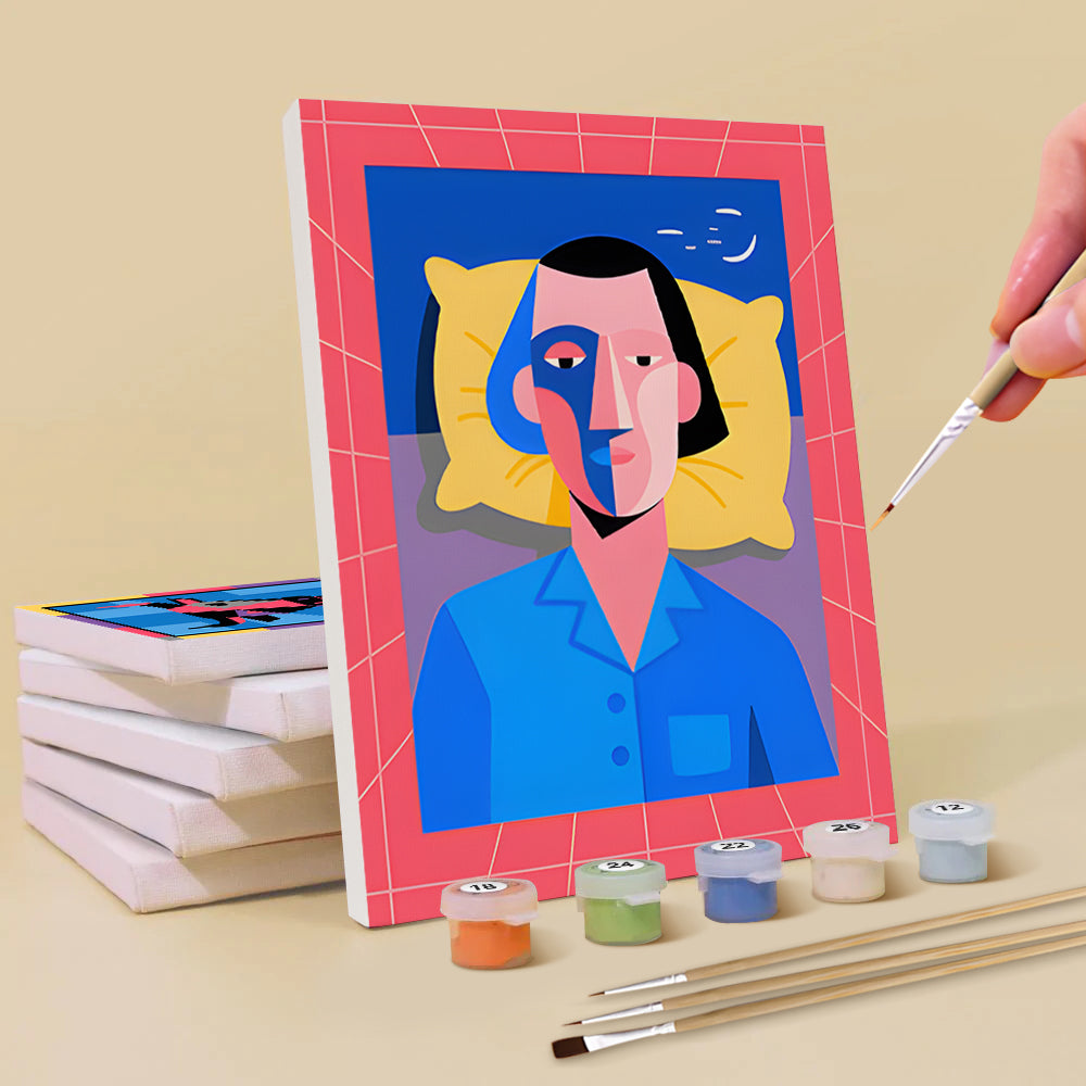 Art Pop Cartoon Style Picasso 6 Mini Peintures par Numéros