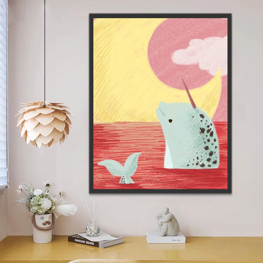 Baleine Fantastique Cartoon Peinture par Numéros