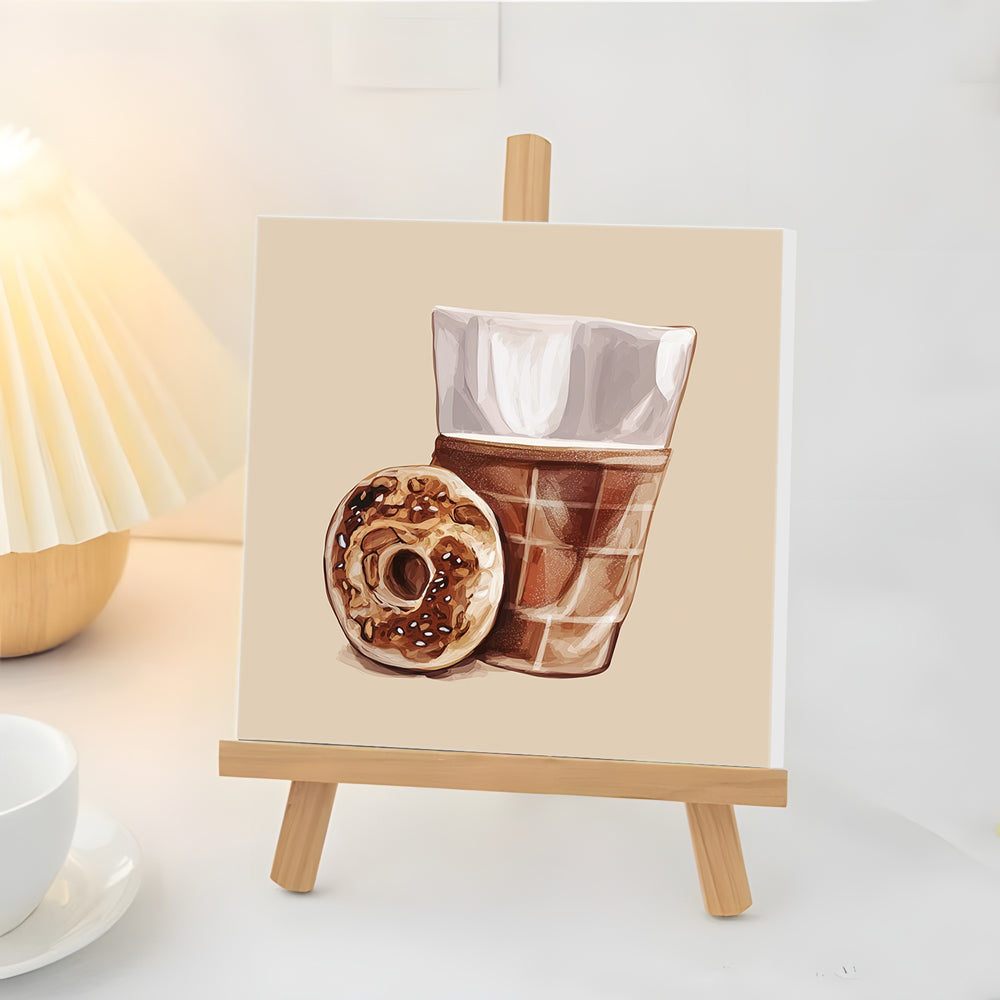 Beignet et Cola Mini Peinture par Numéros