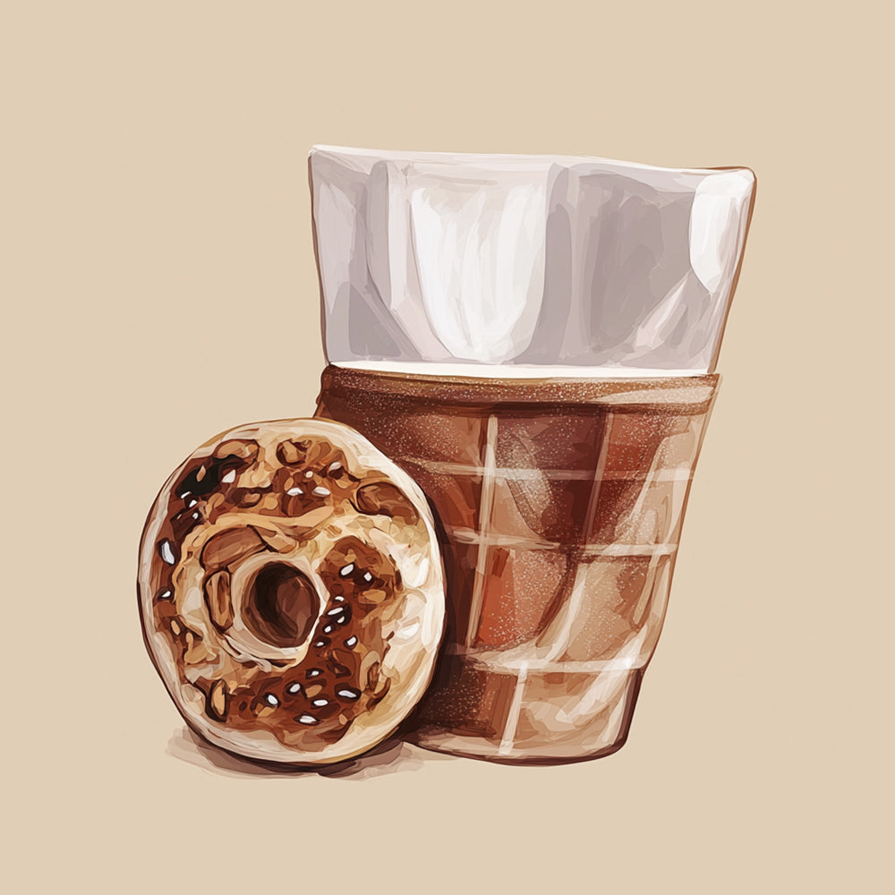 Beignet et Cola Mini Peinture par Numéros