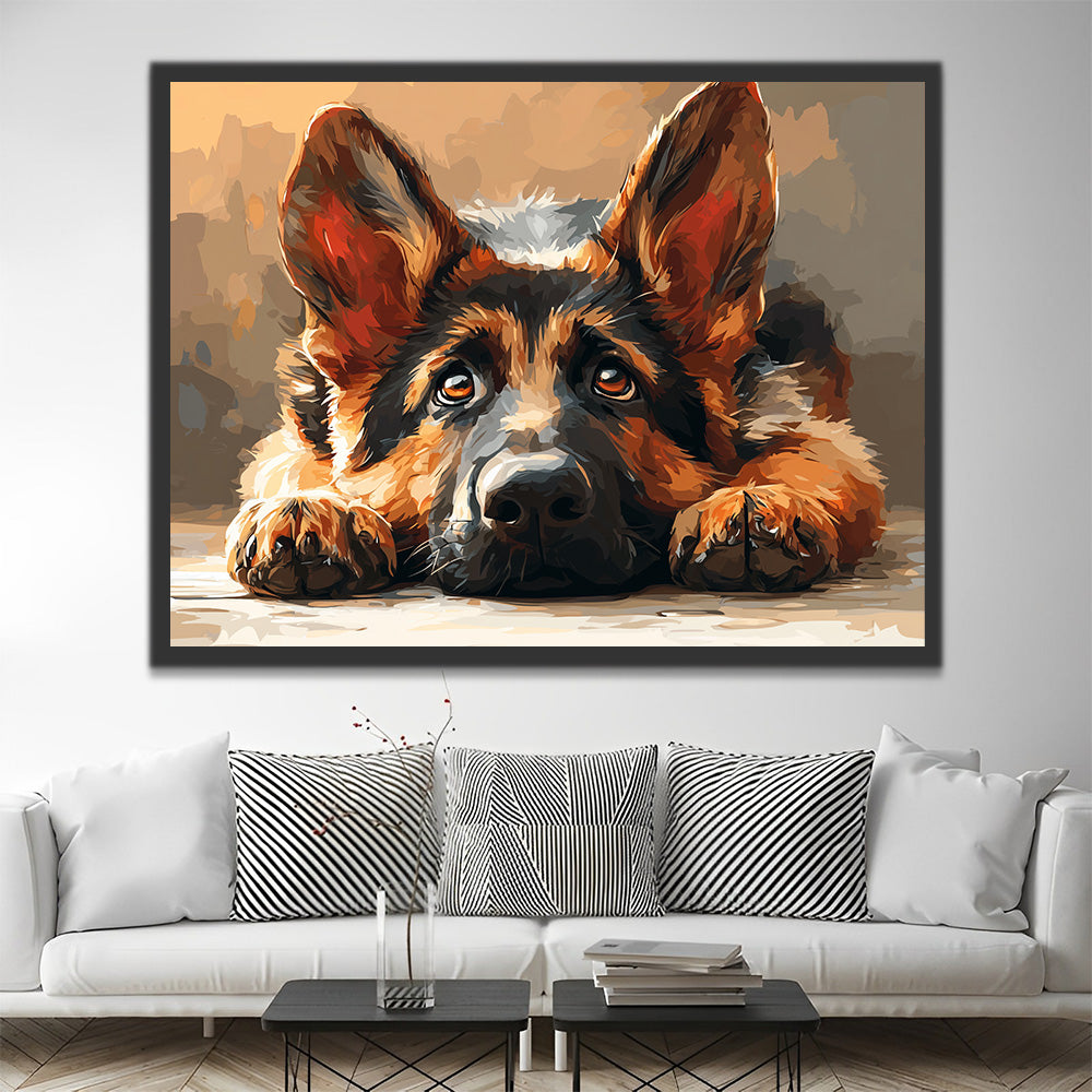 Berger Allemand Peinture par Numéros