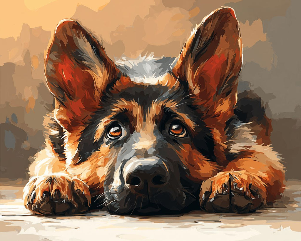 Berger Allemand Peinture par Numéros