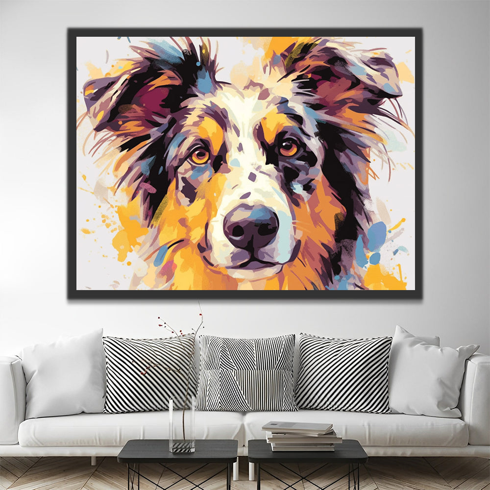 Berger australien sérieux Peinture par Numéros