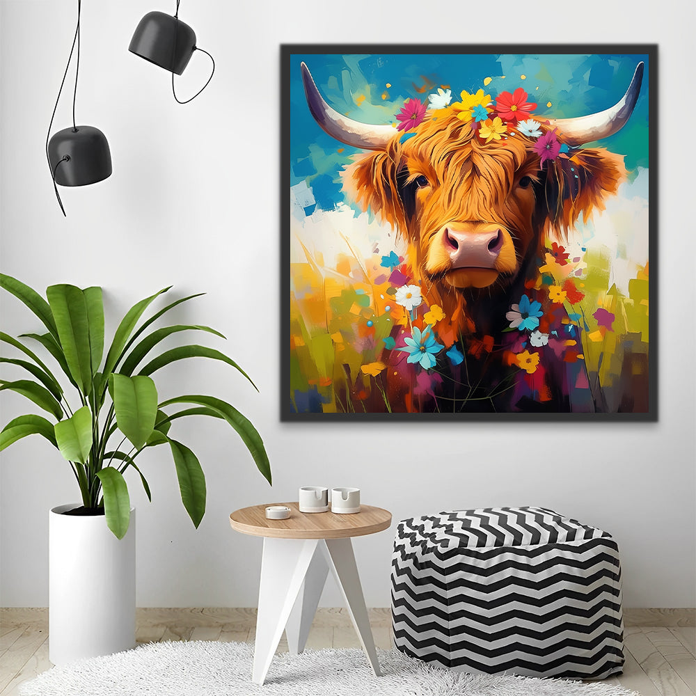 Bétail Highland mignon Peinture par Numéros PBNLOMAYF32