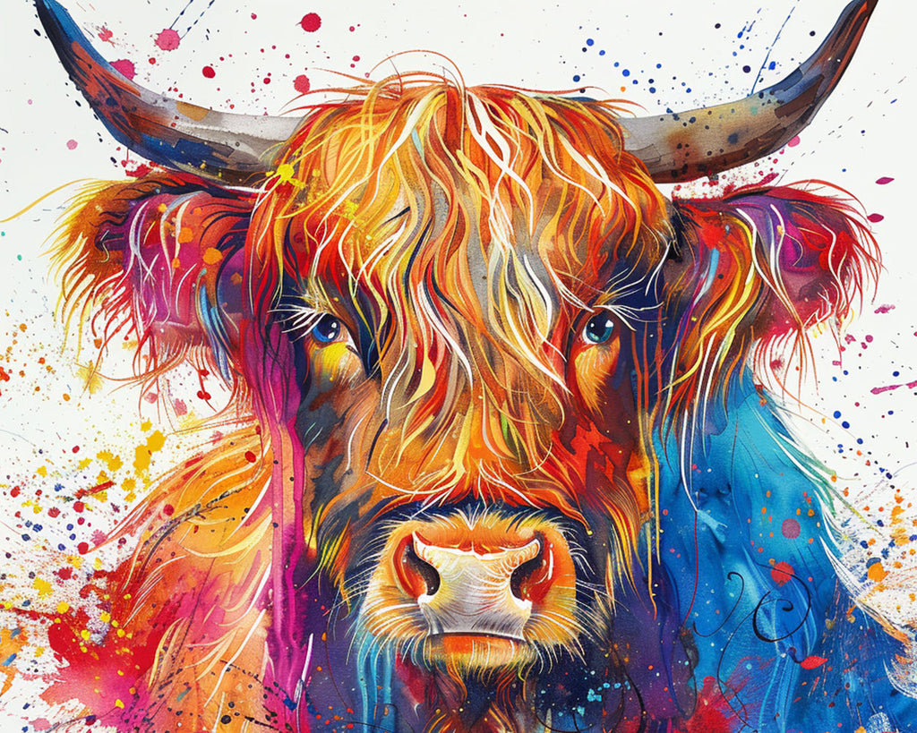 Bétail Highland Peinture par Numéros