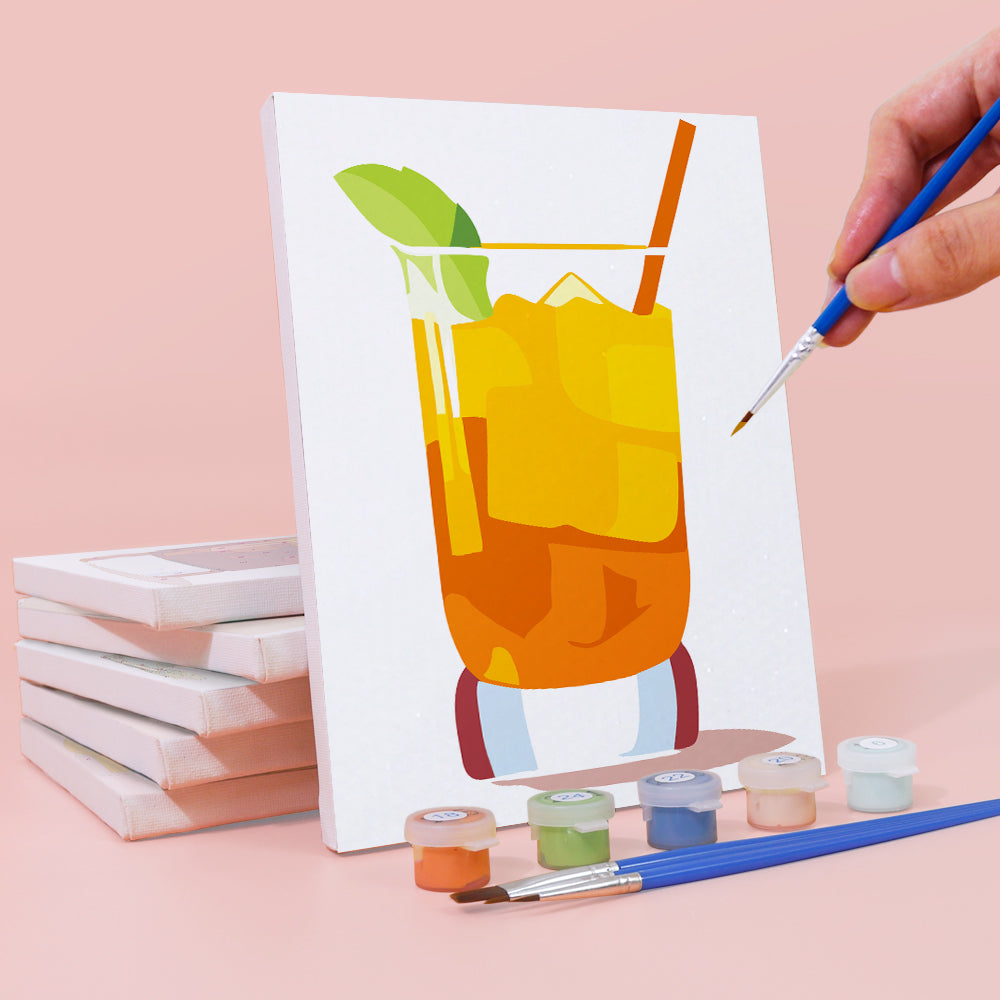 Boissons Glacées 6 Mini Peintures par Numéros